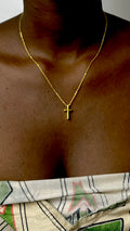 Chaîne en croix 3MM Or plaqué- Kenxora®