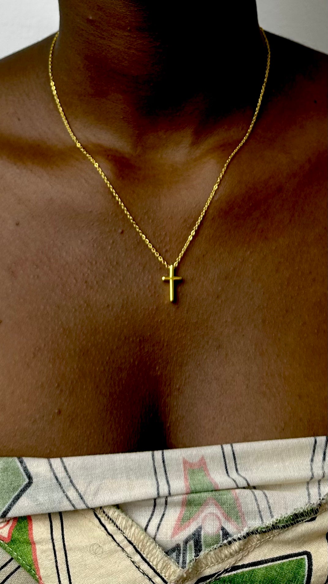 Chaîne en croix 3MM Or plaqué- Kenxora®