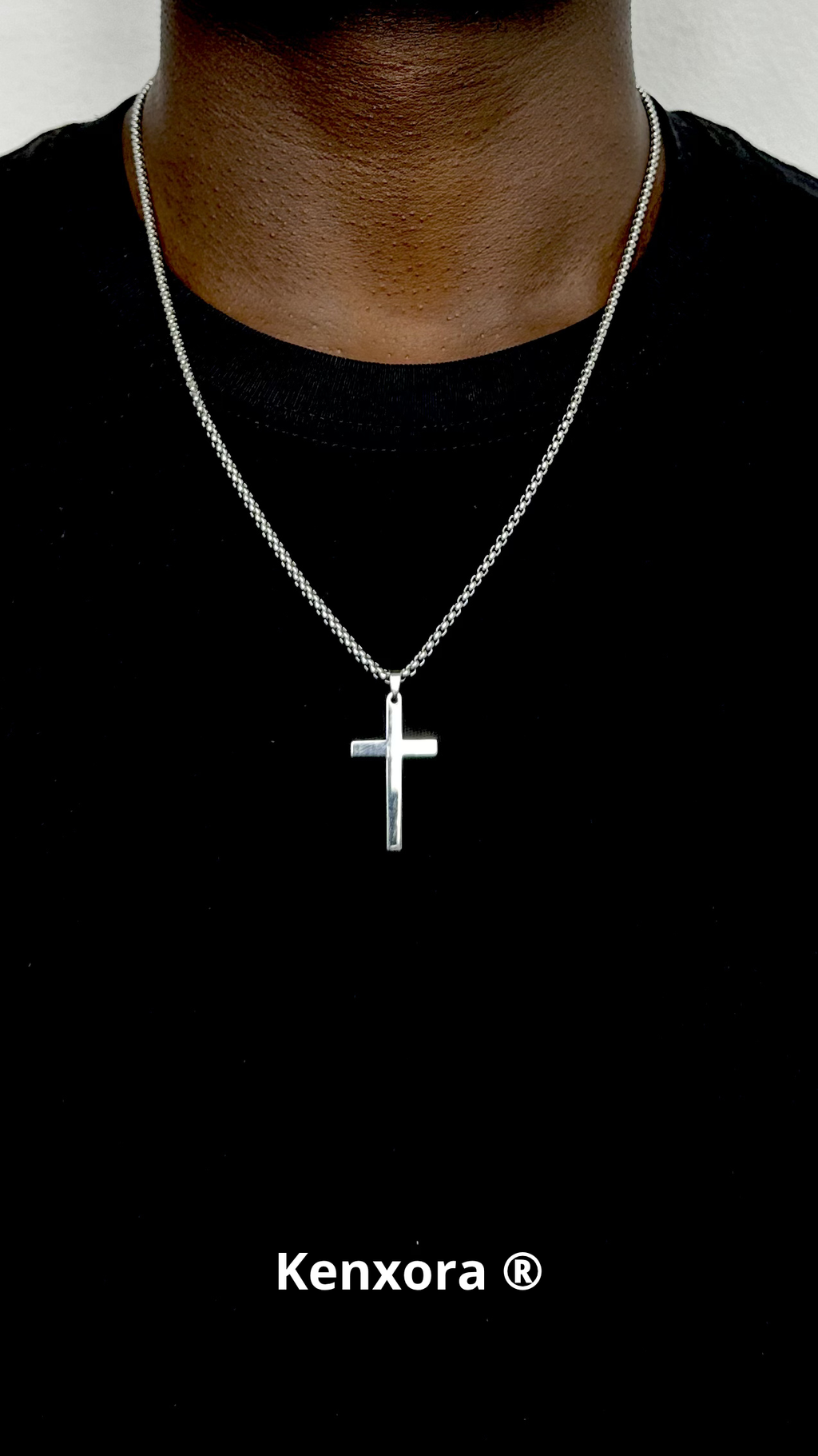 Chaine Pendatif Croix Acier Inox- Kenxora®