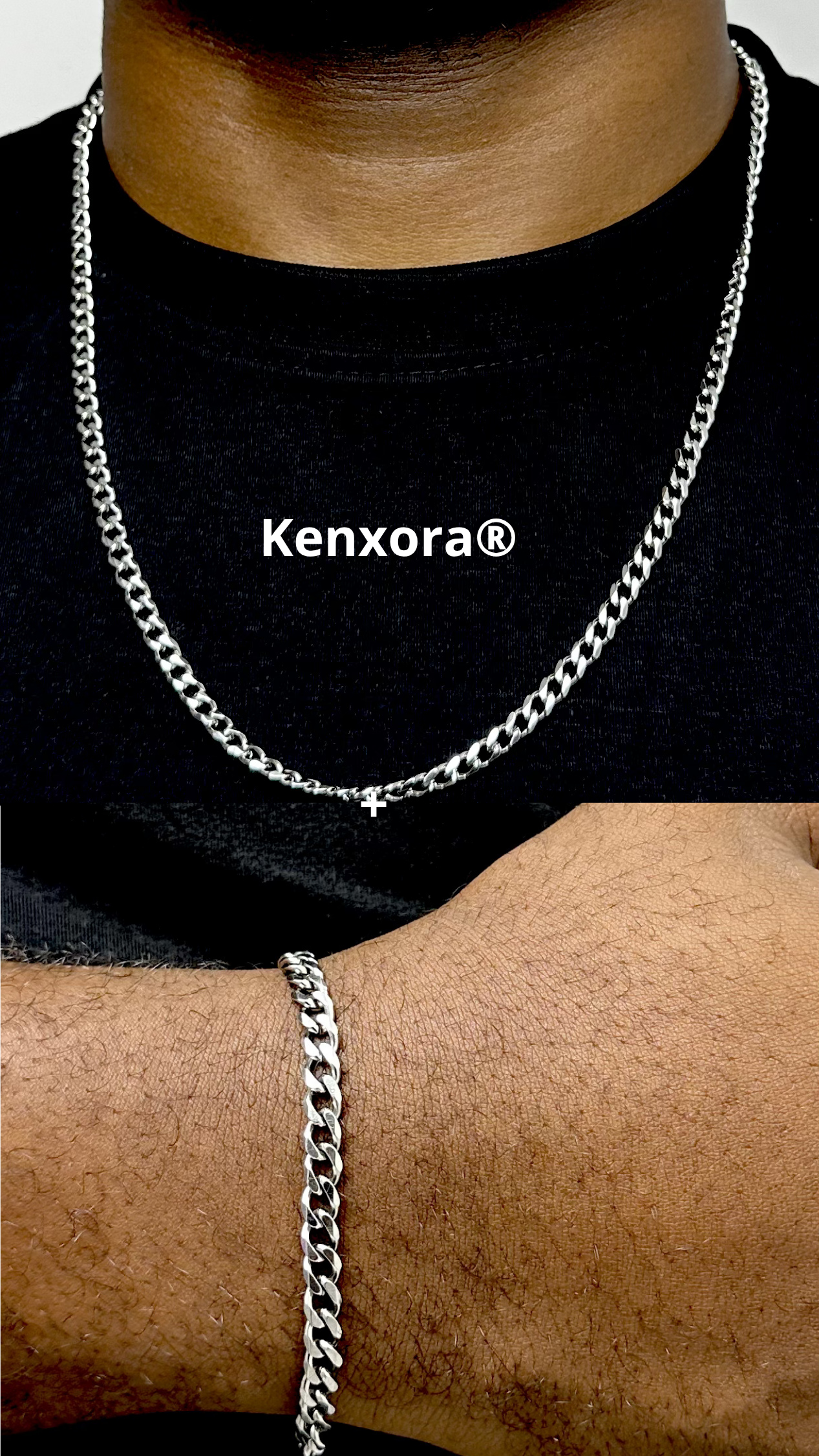 Chaine Valrich + Bracelet Valrich Acier Inox- Kenxora®